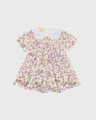 Conjunto Blusa Cuellos Flores Rosa Milon Estilo