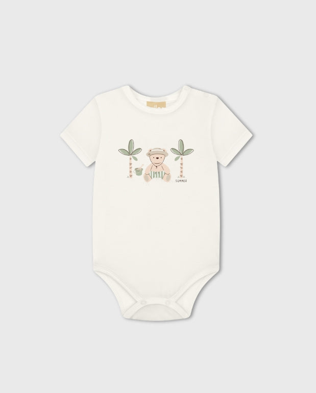 Conjunto Body Estampado Oso Beige Milon 