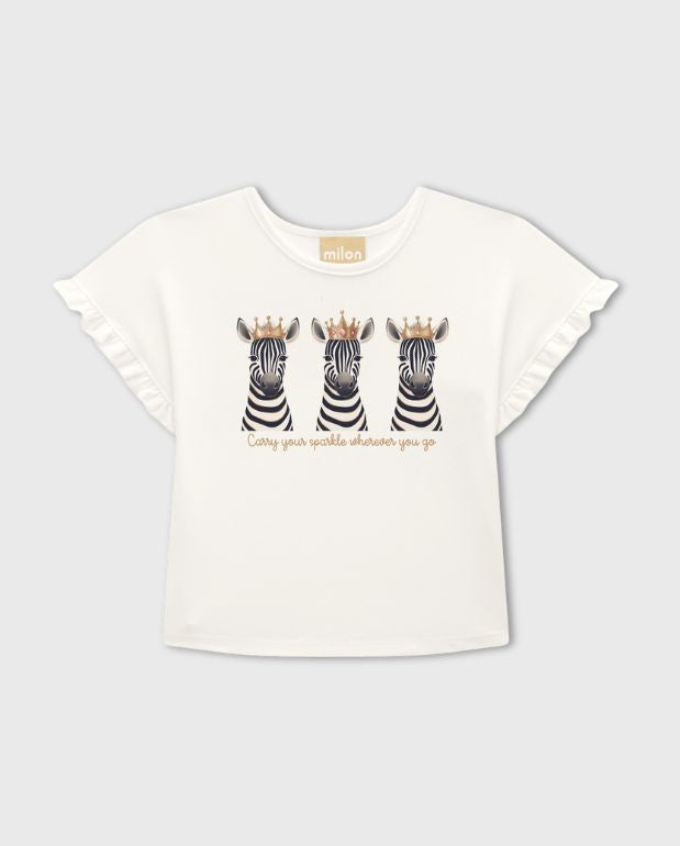 Conjunto Niña Short Cebra Milon Blusa