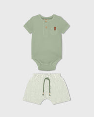 Conjunto Body Líneas Verde Milon Junto 