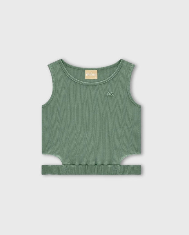 Conjunto Niña Short Palmas Verde Milon Blusa