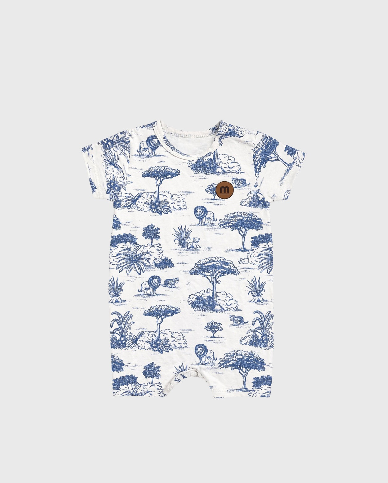 Mameluco Estampado Safari Azul Milon