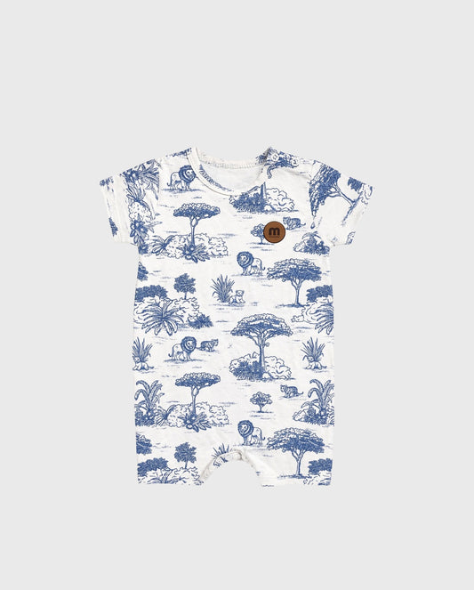 Mameluco Estampado Safari Azul Milon