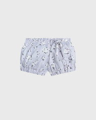 Conjunto Short y Body Moño Flores Azul Milon
