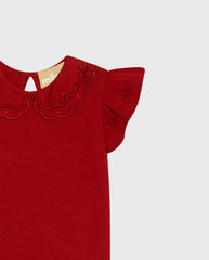 Body Cuello Bordado Rojo Milon detalle
