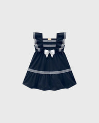 Vestido Moño Rayas Navy Milon