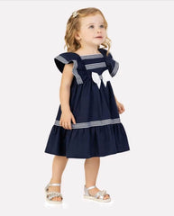 Vestido Moño Rayas Navy Milon MODELO