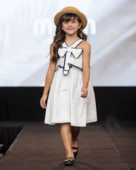 Vestido Maxi Moño Blanco Milon niña