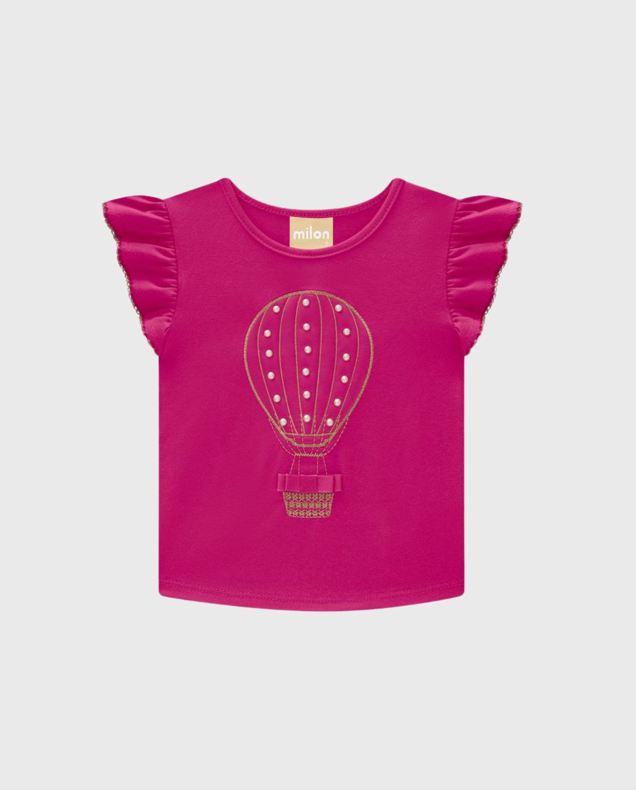 Conjunto Falda Velo Estampado Globo Fucsia Milon ESTILO
