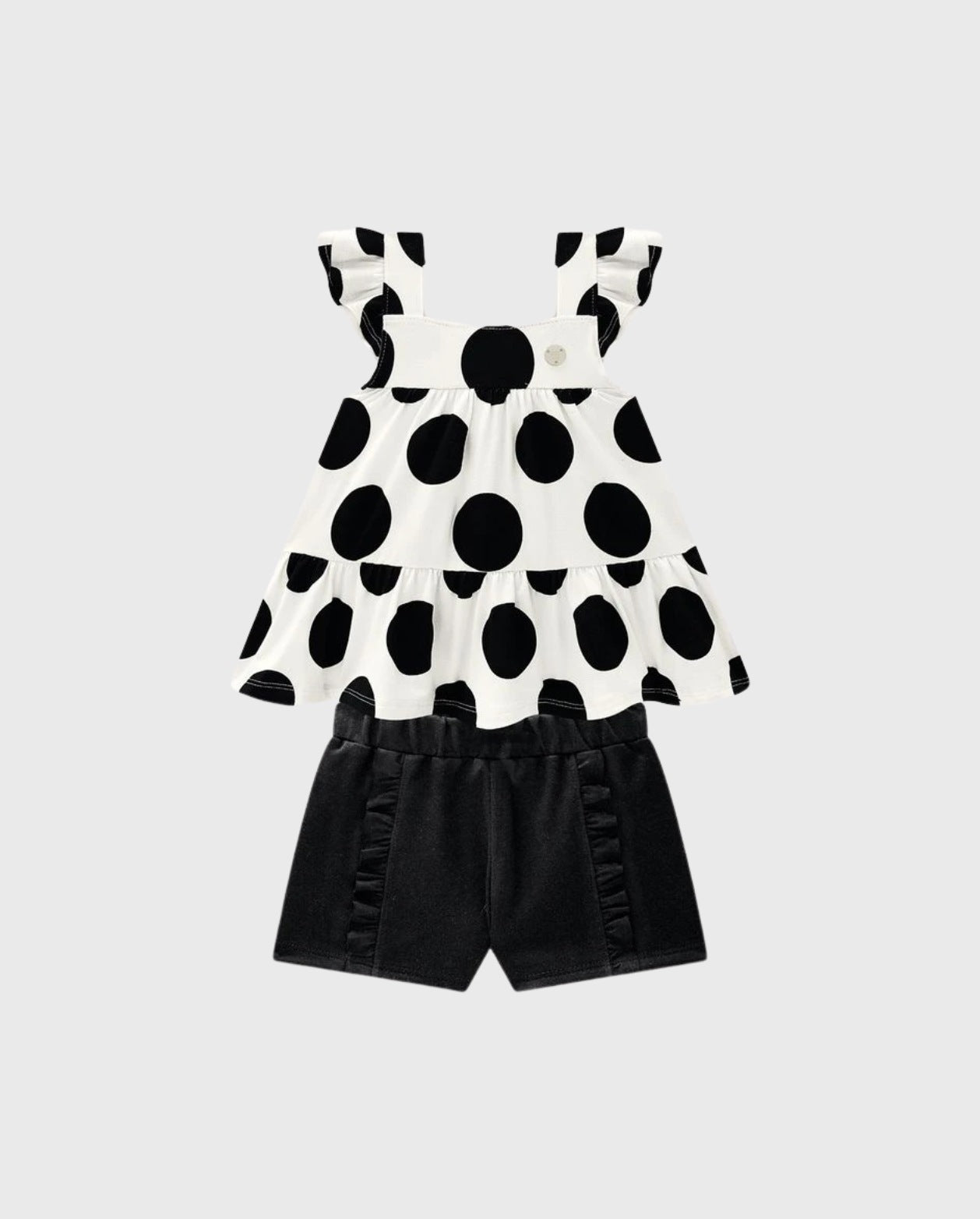 Conjunto Short Puntos Negro Milon