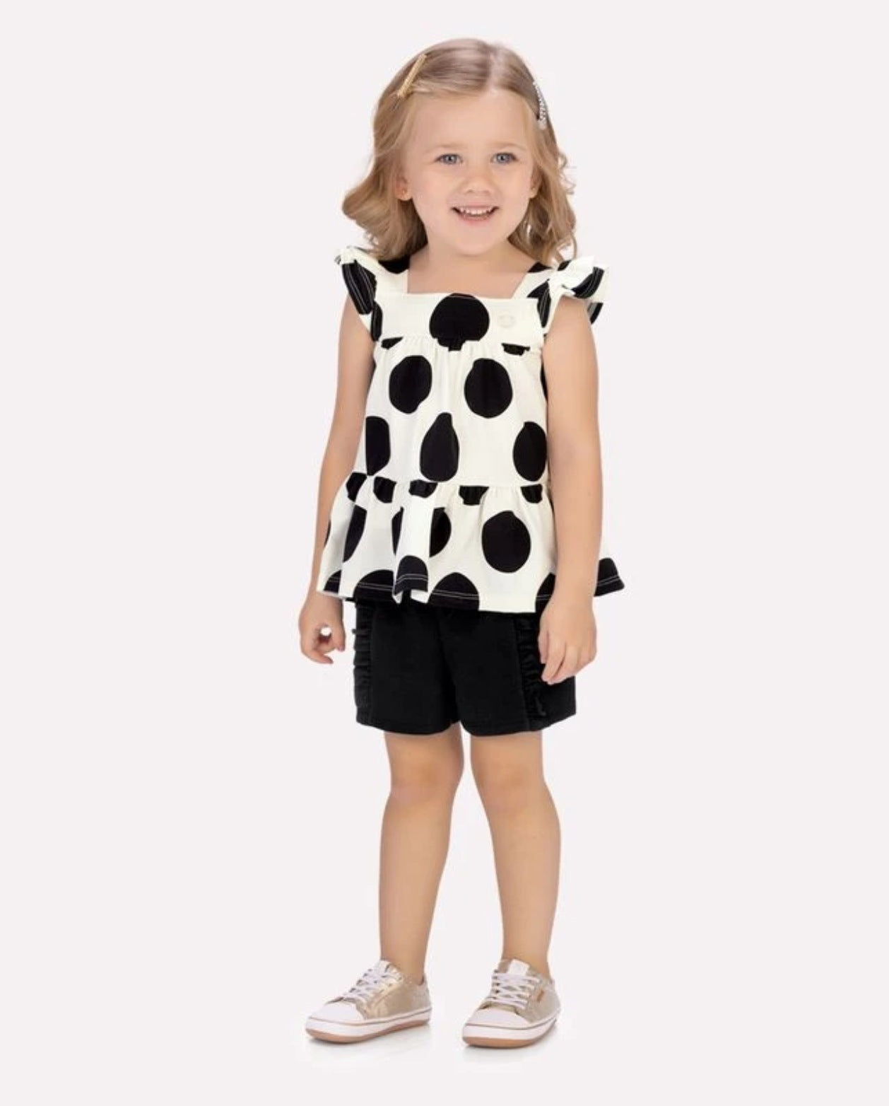 Conjunto Short Puntos Negro Milon modelo