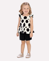 Conjunto Short Puntos Negro Milon modelo