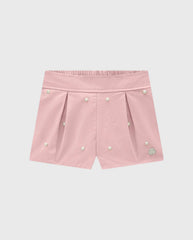 Conjunto Short Blusa Moño Perlas Rosa Milon detalle