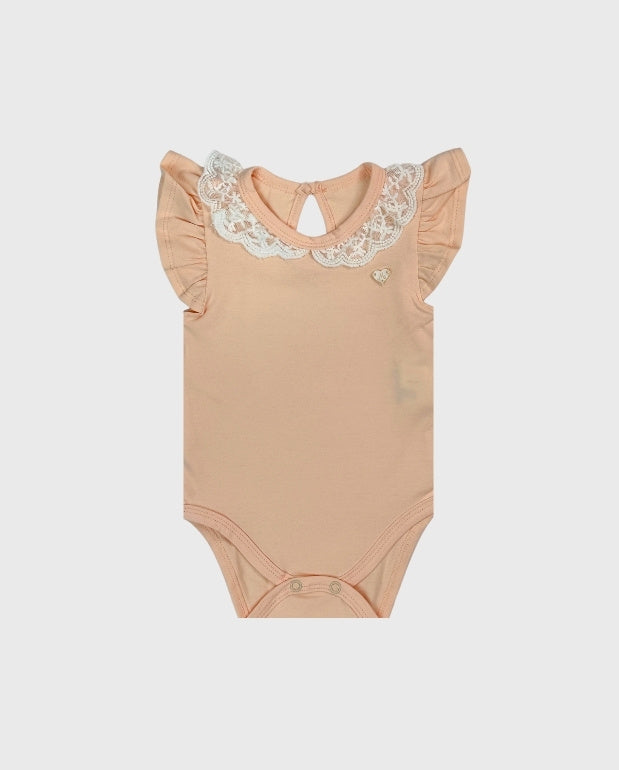 Body Bebé Unicolor Detalle Cuello Milon Niñas