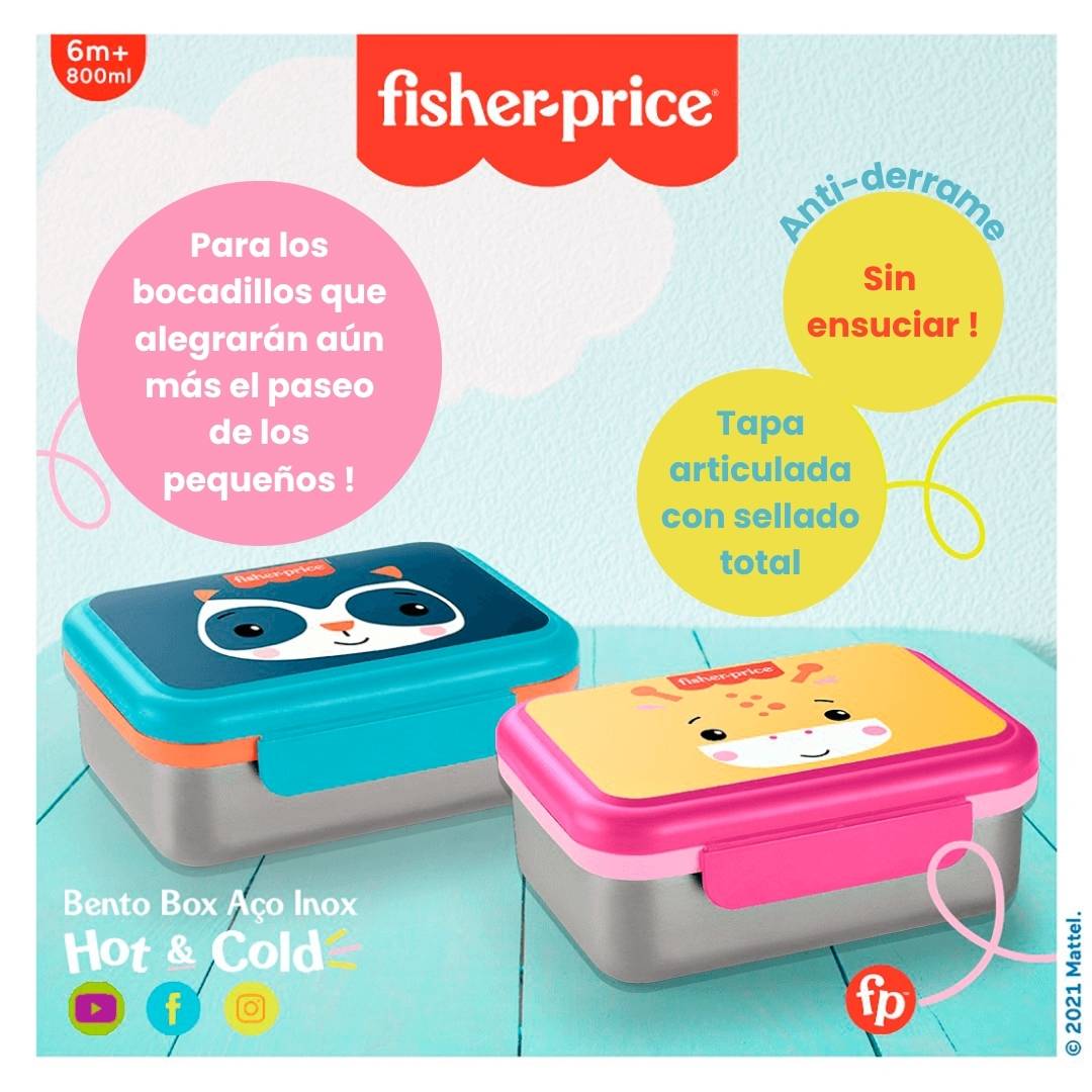 Lonchera En Acero Inoxidable Fisher Price® Bocadillos
