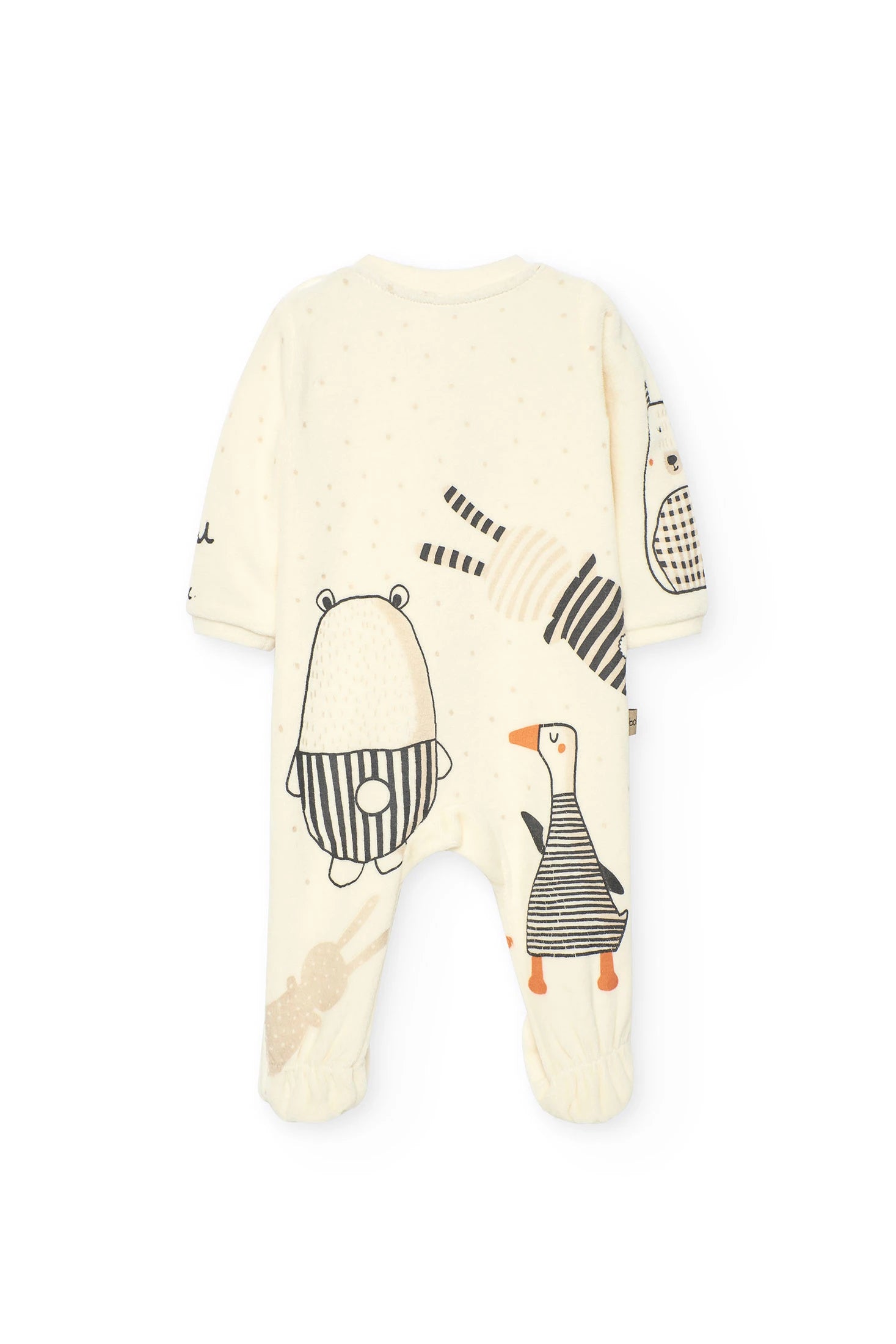 Enterizo infantil con diseño de osito, conejo y pato