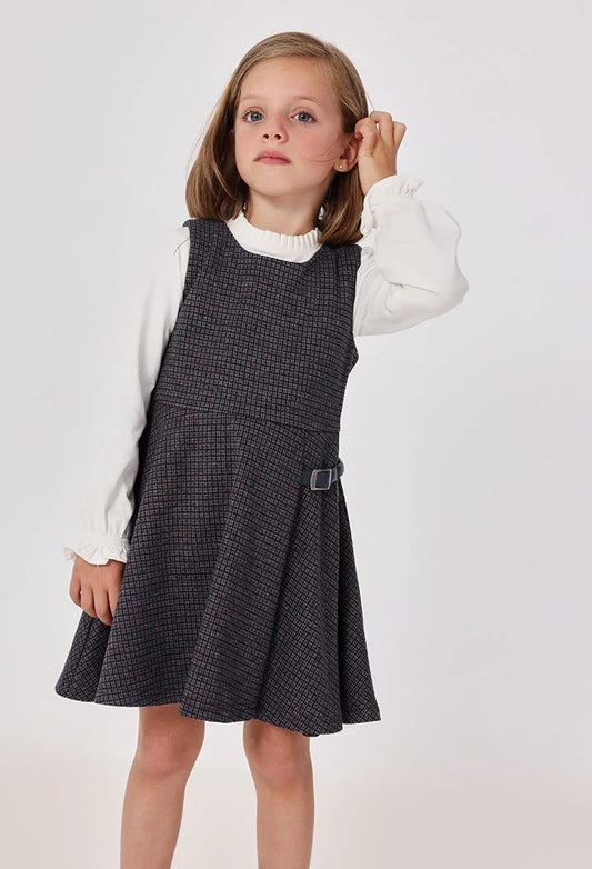 Vestido Cuadros Azul Oscuro Boboli