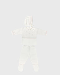 Primer Día Hilo Algodón Bordado Punto Rosa Verde