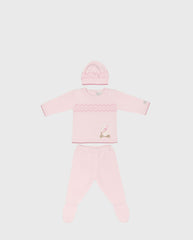 Primer Día Hilo Algodón Bordado Rosa