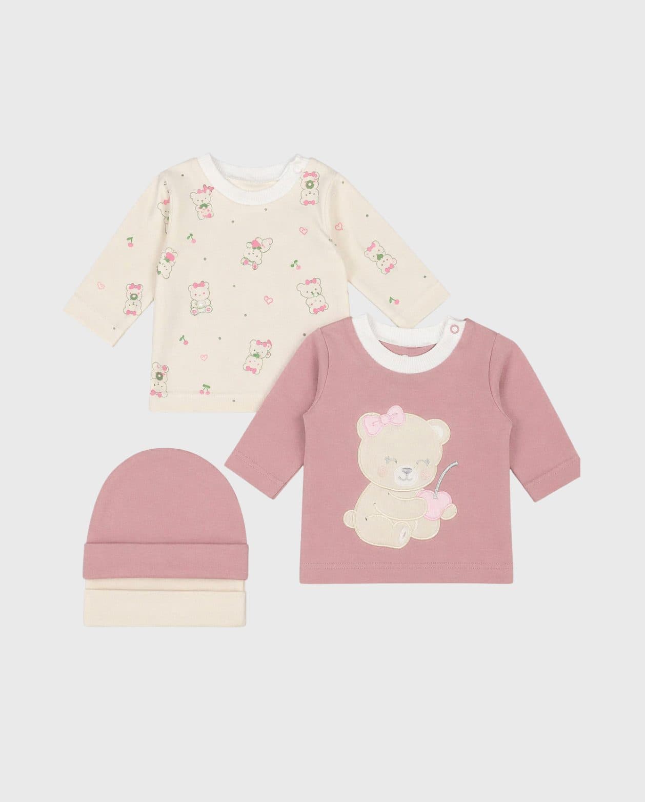 Semanario 12 Piezas Estampado Oso Rosa detalle