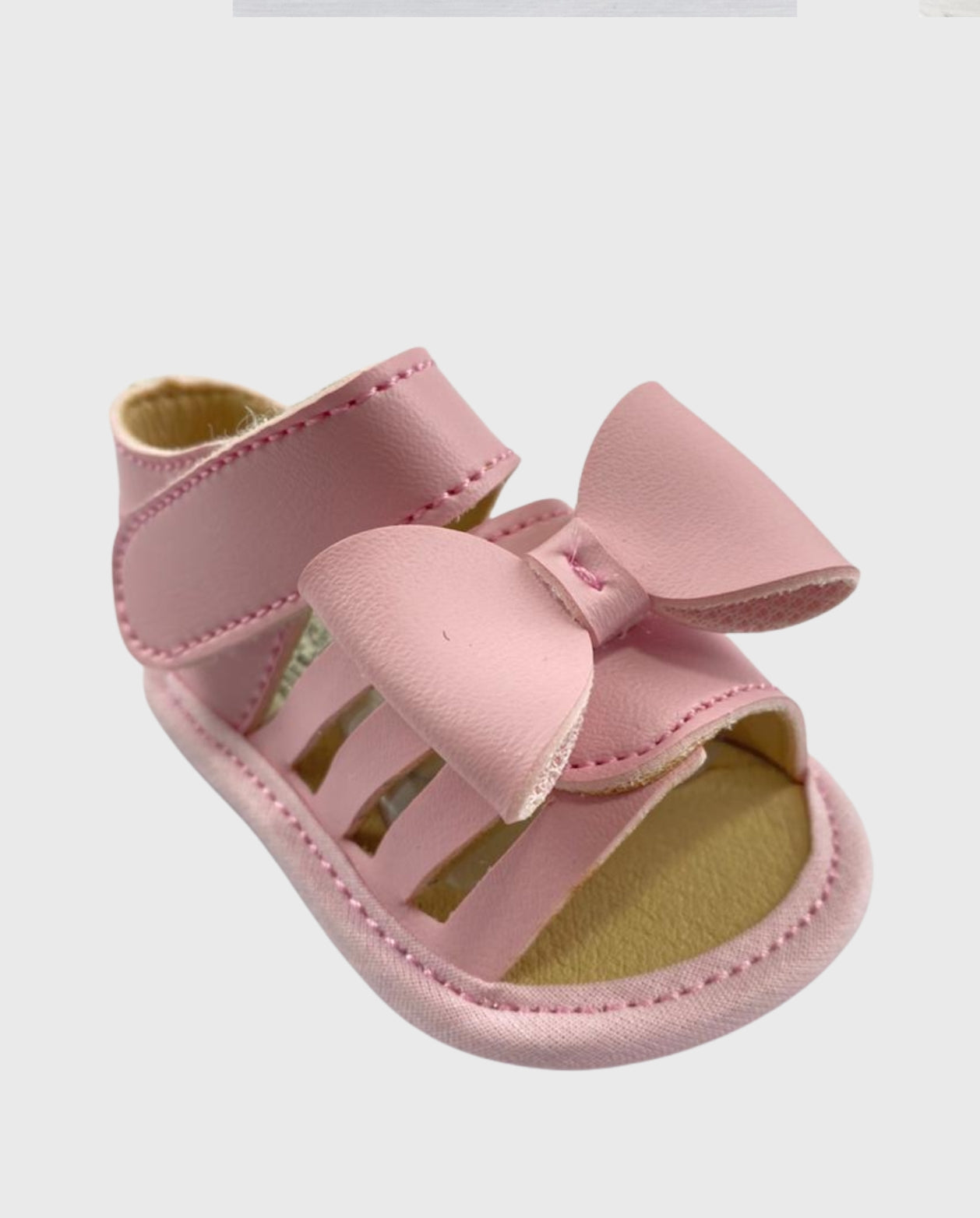 Sandalia Tiras Lazo Rosa detalle