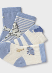 Se 4 Medias Doblez Safari Azul Mayoral Detalle