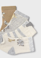 Se 4 Medias Doblez Safari Beige Mayoral Detalle