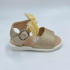 Sandalias Moño Glitter Dorada Detalle