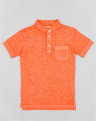 Camiseta Cuello Mao Naranja