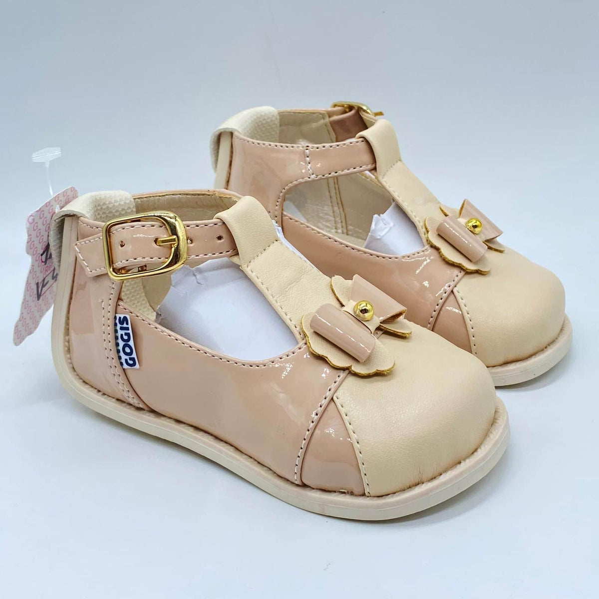 Baletas No Tuerce Charol Moño Beige