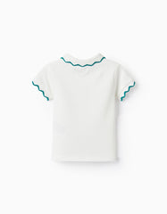 Blusa Detalle Cuello Blanco