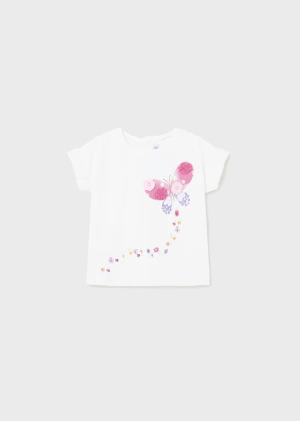 Blusa Estampada Mariposa Blanca Mayoral