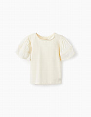 Blusa Manga Volante Beige