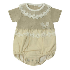 Body Combinado Tricot Bolero Bordado Beige