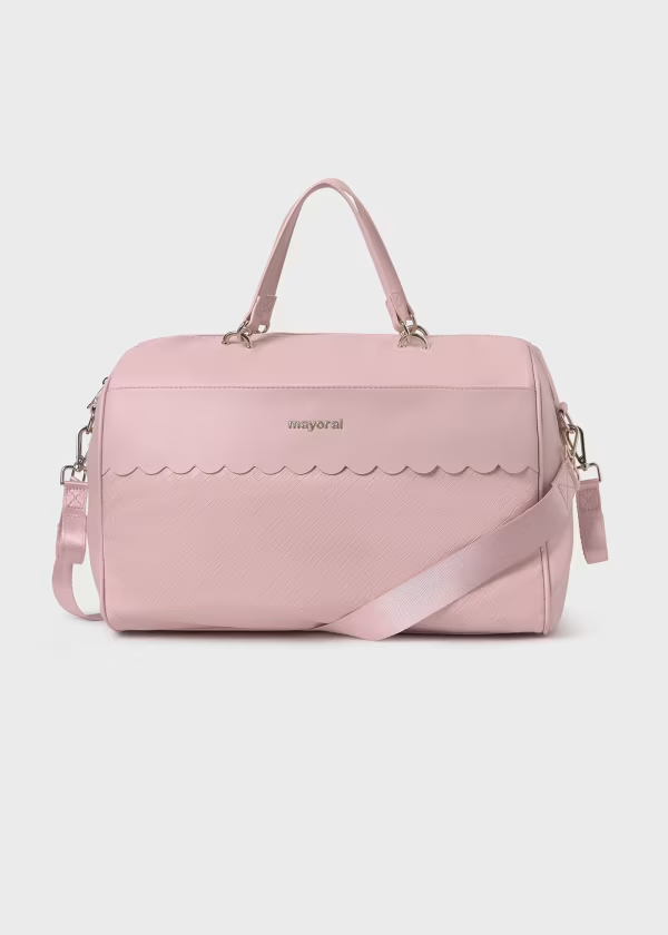 Bolso Pañalera Trenzado Rosa Mayoral