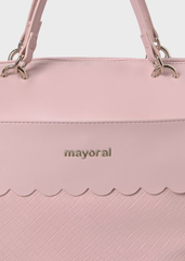 Bolso Pañalera Trenzado Rosa Mayoral Detalles