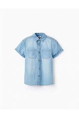 Camisa Manga Corta Denim