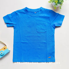 Camiseta Detalle Bolsillo Azul