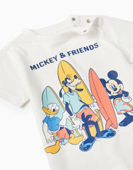 Camiseta Estampado Mickey y Sus Amigos Blanco