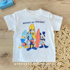 Camiseta Estampado Mickey y Sus Amigos Blanco