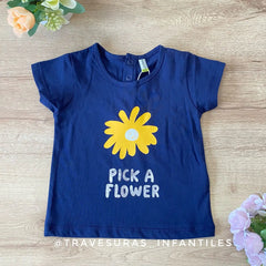 Camiseta Margarita Flower Navy