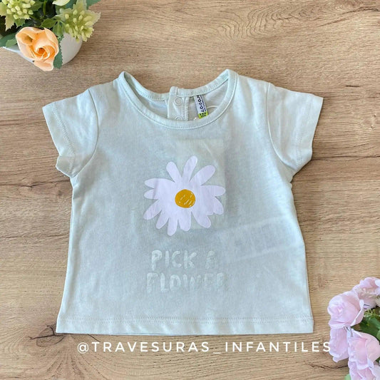 Camiseta Margarita Flower Verde