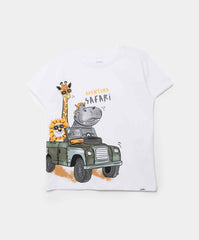 Camiseta Safari Estampado Blanco