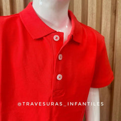 Camiseta Tipo Polo Básica Rojo