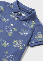 Camiseta Tipo Polo Estampado Selva