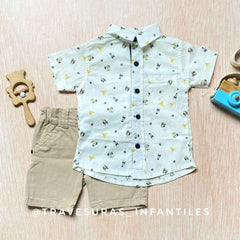 Conjunto Bermuda y Camisa Estampada