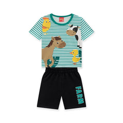 Conjunto Bermuda y Camiseta Animales