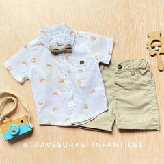 Conjunto Camisa Erizo Beige