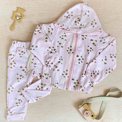 Conjunto Chaqueta Corazones Rosa