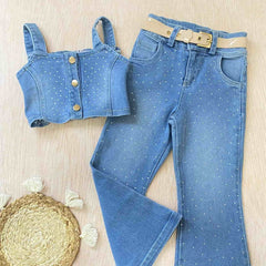 Conjunto Denim Brillos